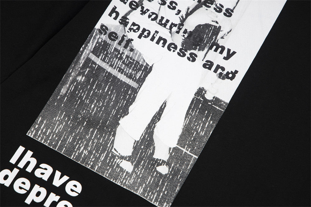 Depression Graphic Design Cotton T-shirt