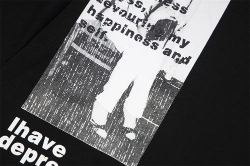 Depression Graphic Design Cotton T-shirt