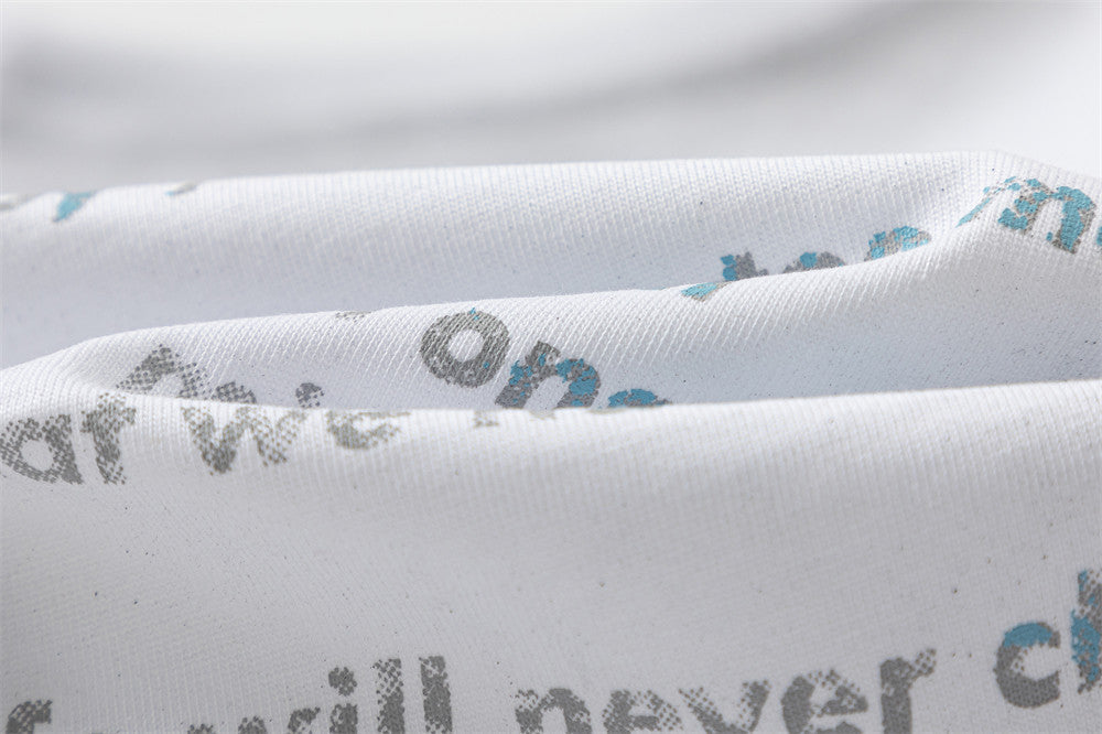 Letter Graphic Design Cotton T-shirt Men